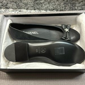 Black Chanel flats